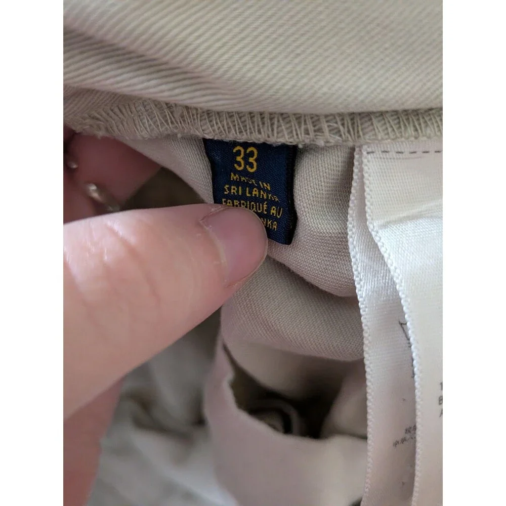 Polo Ralph Lauren Preppy Men's Shorts Size 33 Old Money Beige Tan Chino Casual